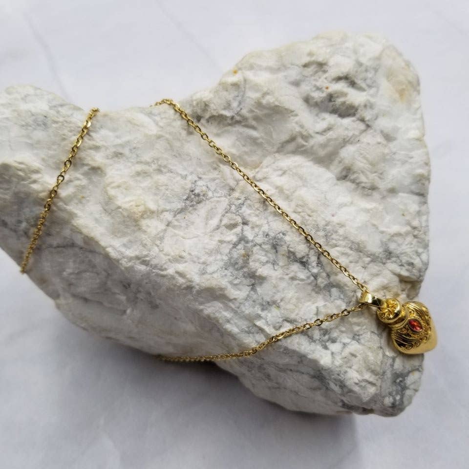 18k Gold Plate Potion Pendant Necklace