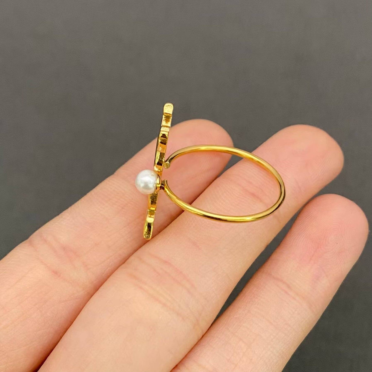 Mermaid 18K Gold Plated Stainless Steel Ring