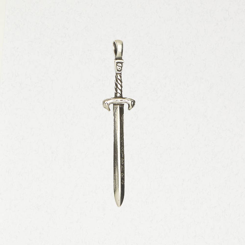 Celtic Excalibur Sword * Pewter Pendant Necklace with Chain