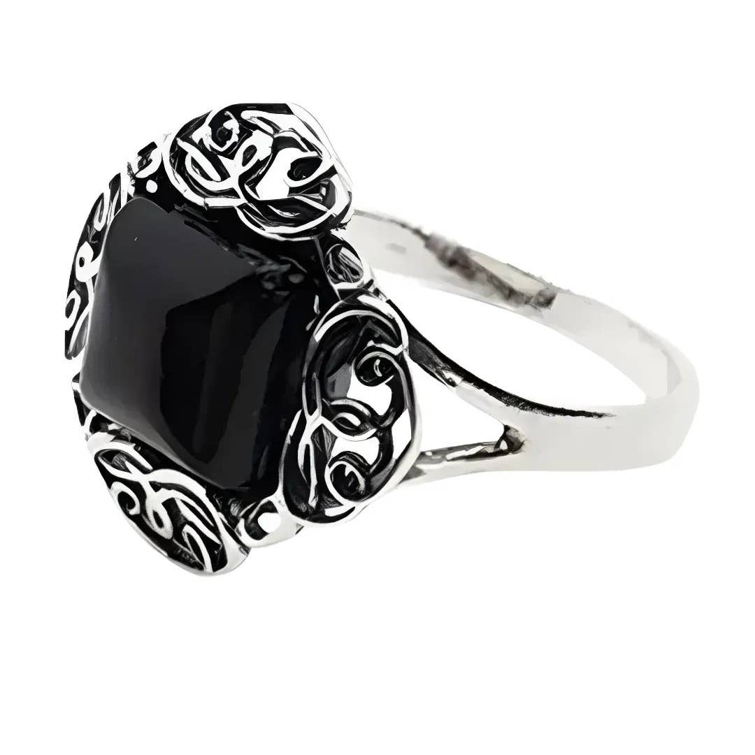 Cherry Amber Sterling Silver Ring