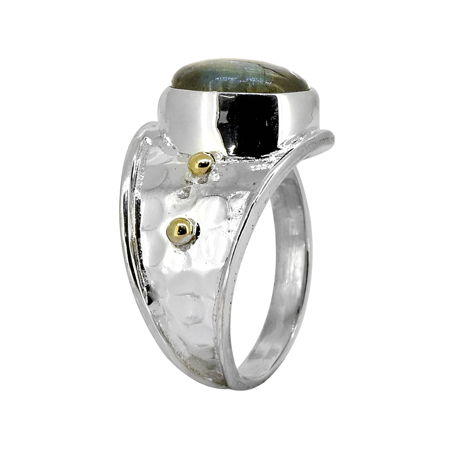 925 Sterling Silver Labradorite Gemstone Artisan Ring