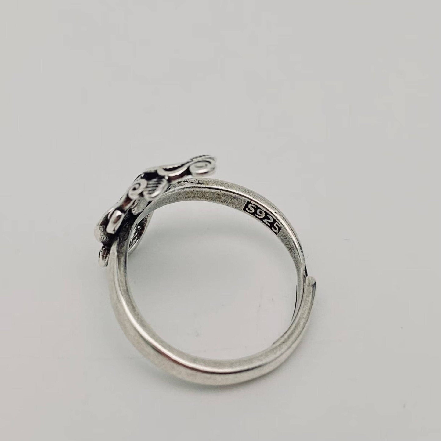 Vintage Style Silver-plated Rose Ring