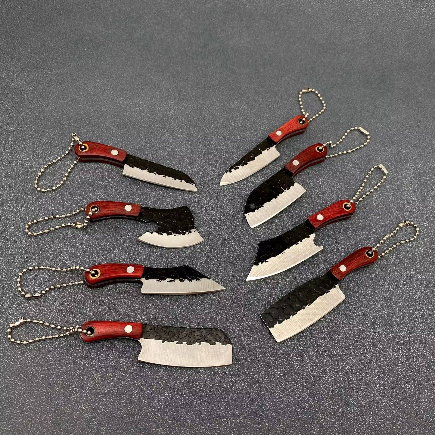 Black Enamel Mini Knife With Protective Sleeve