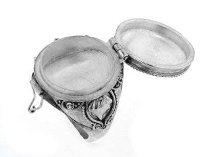 Sterling Silver Sun Face Poison Box Prayer Ring