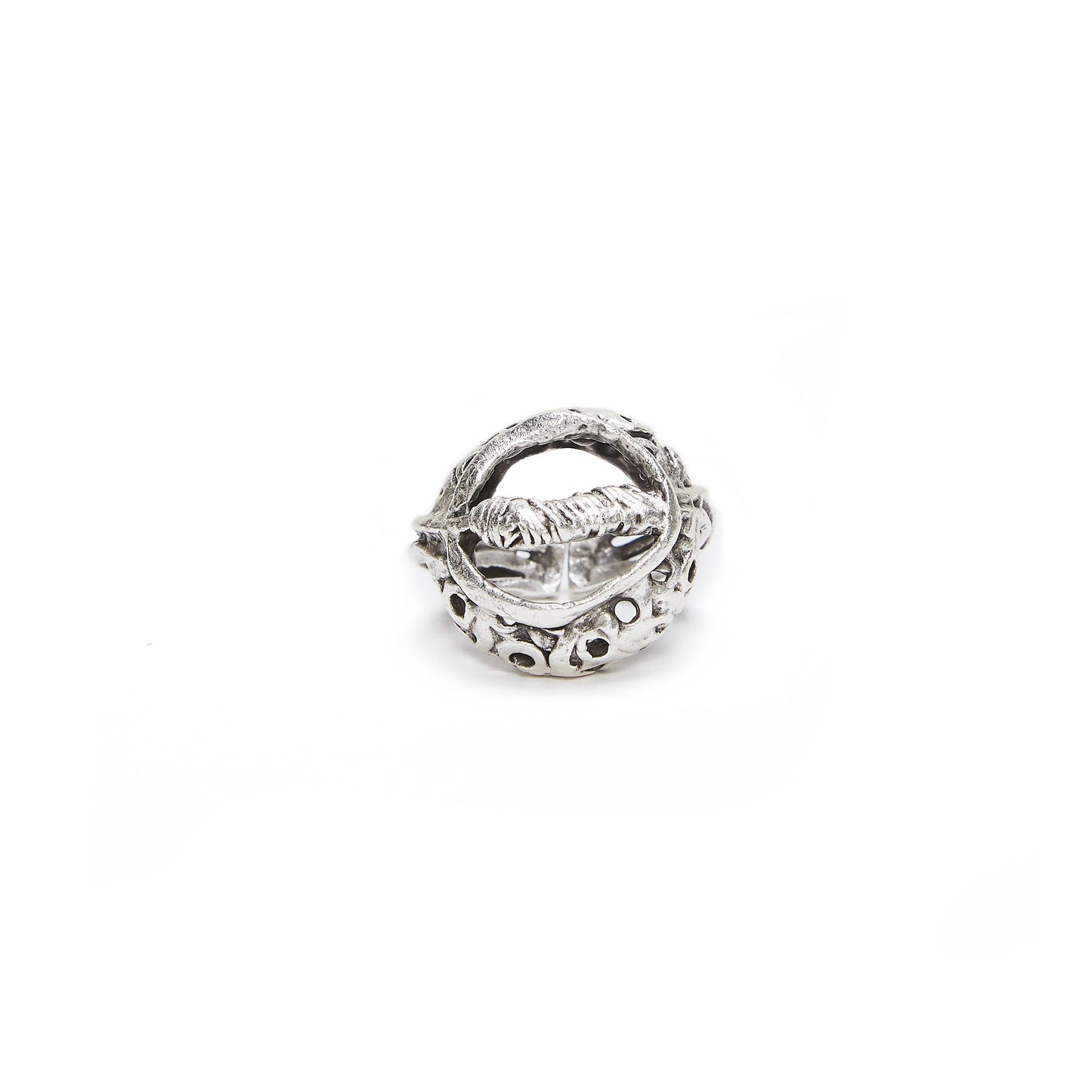 Handmade Open Circle Ring - Silver Plated over Brass