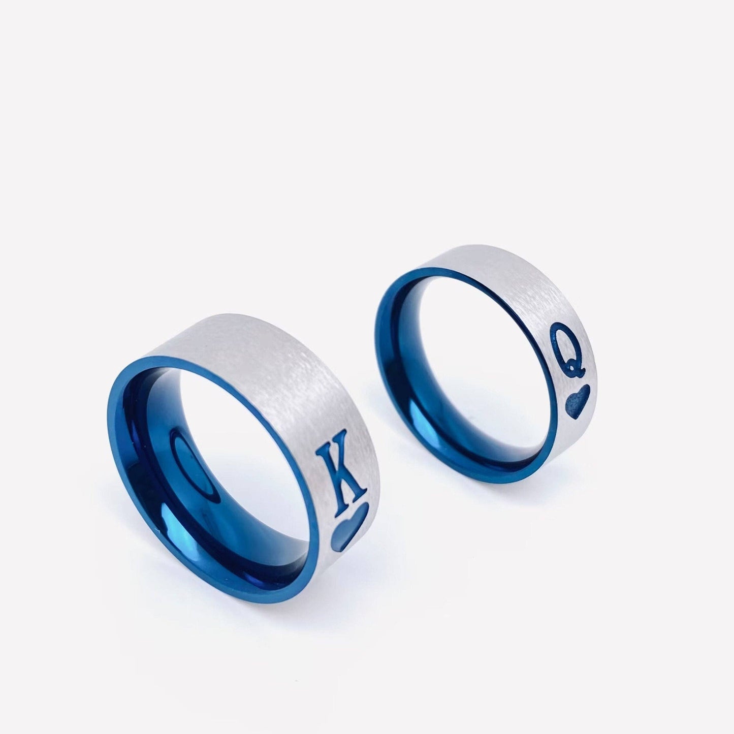 KING & QUEEN 👑 Stainless Steel Couple Rings