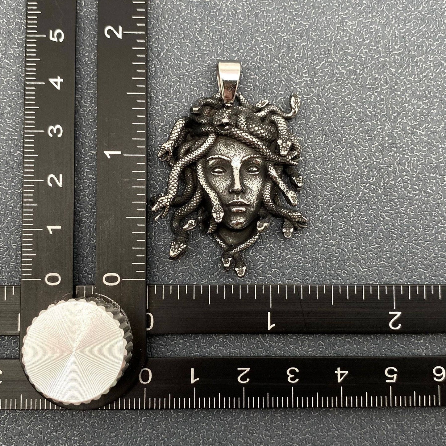 Medusa Stainless Steel Charm on Chain Necklace