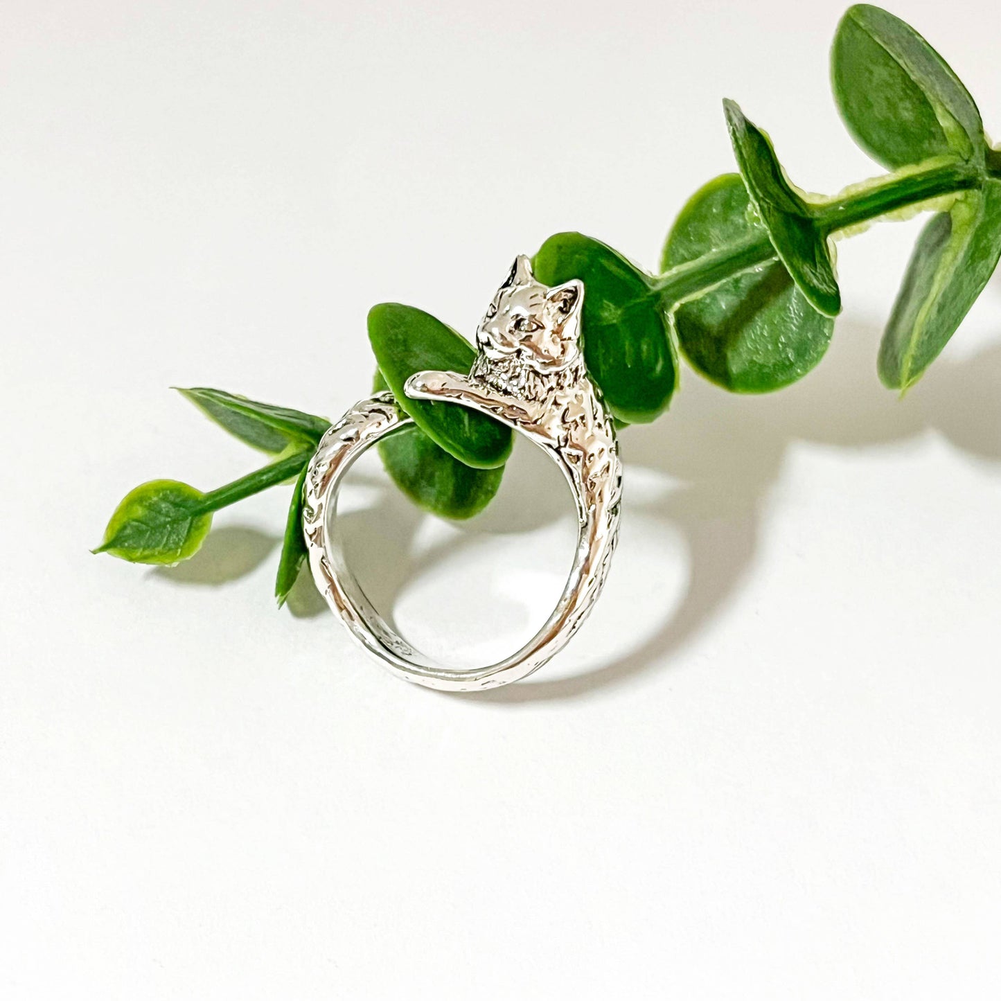 Cat Adjustable Open Ring
