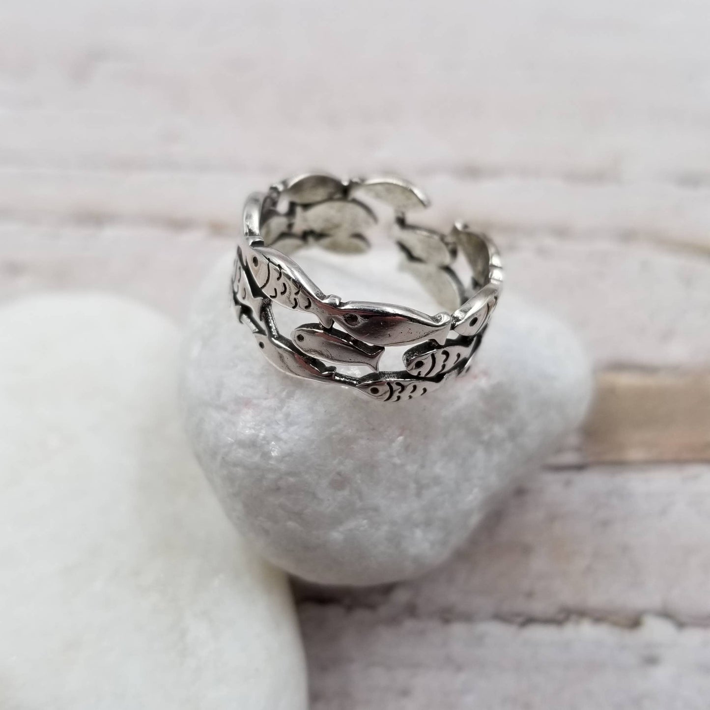 Adjustable Little Fish Ring