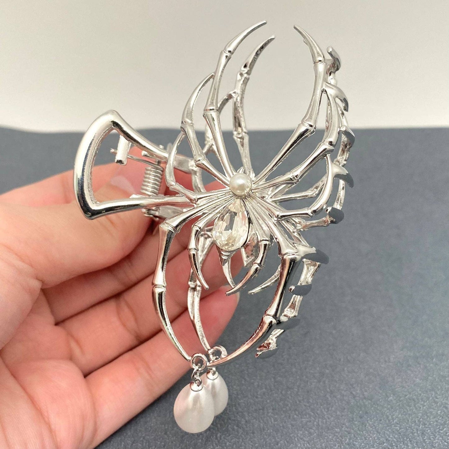 Spider Goth Hair Claw Clips