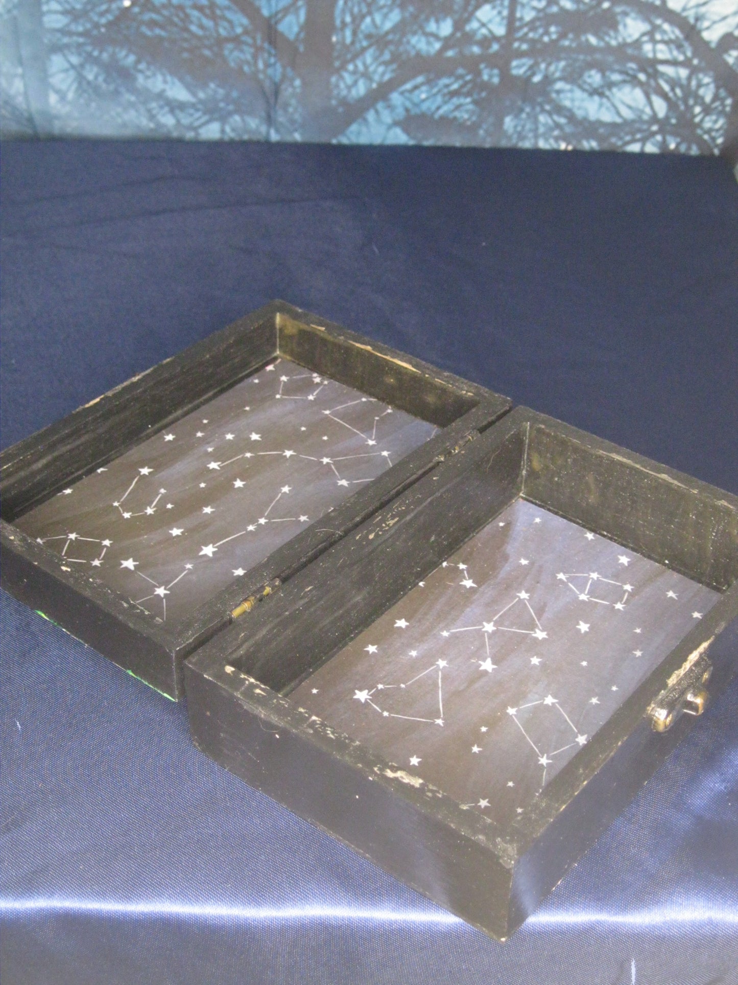 Tarot Trinket Box - Wooden Handpainted Floral