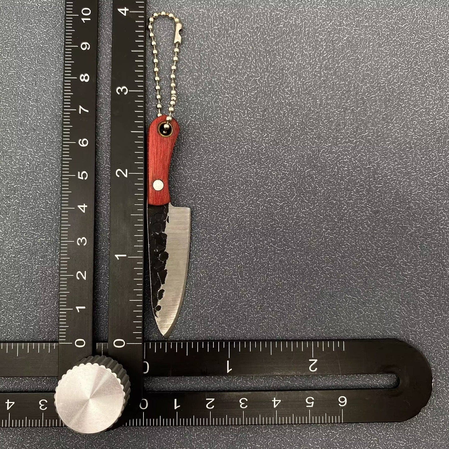 Black Enamel Mini Knife With Protective Sleeve
