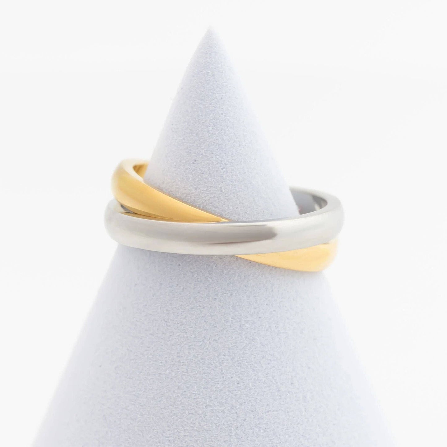 Mixed Metal Intertwined Ring ☆ 18K Gold & Stainless Steel