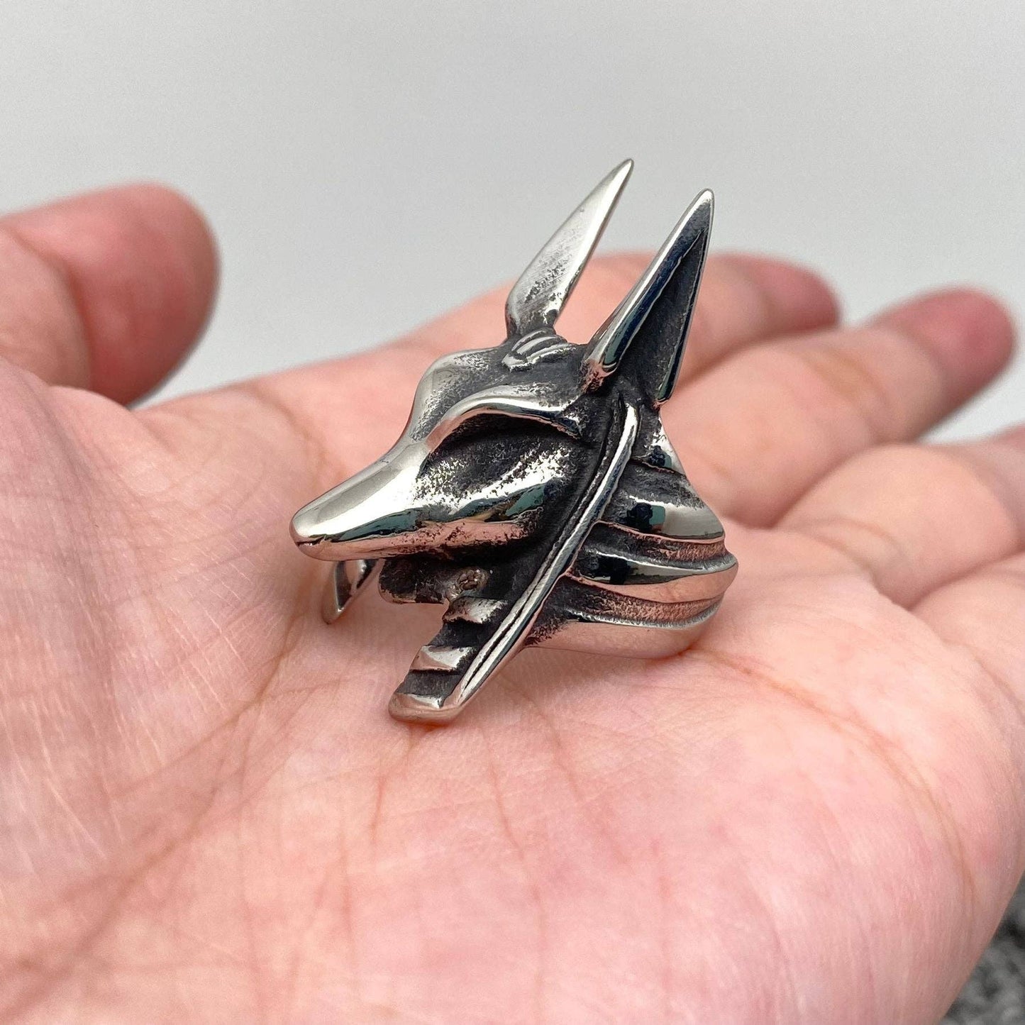 Anubis Mask Ring