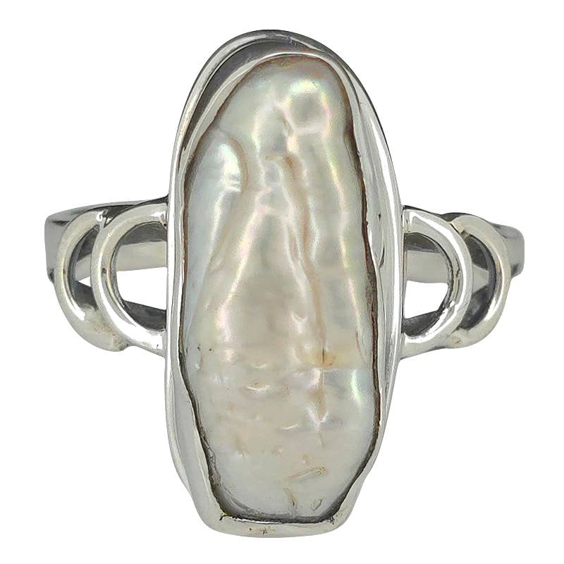Baroque Pearl Sterling Silver Ring