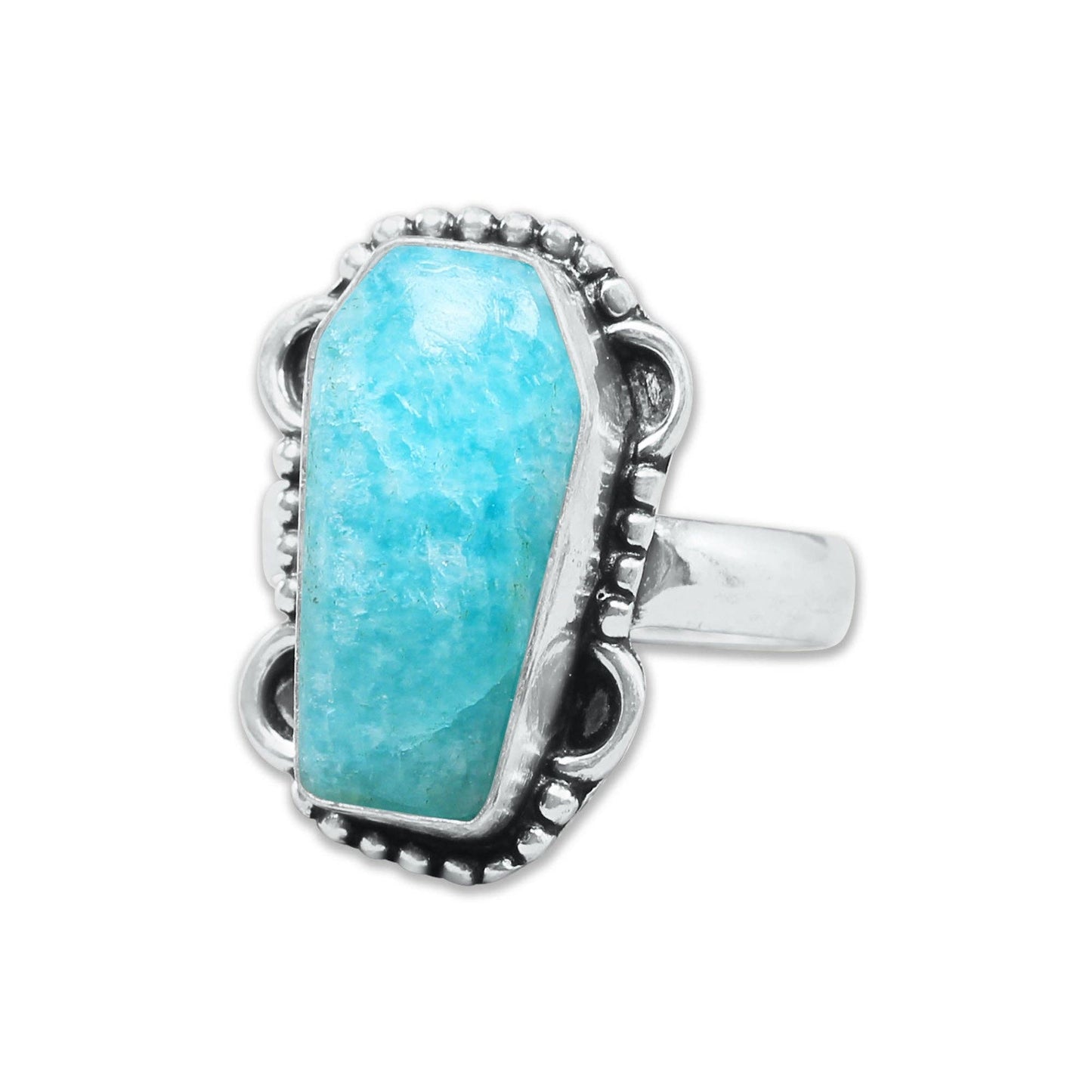 Artisanal Coffin-Cut Gemstone Rings