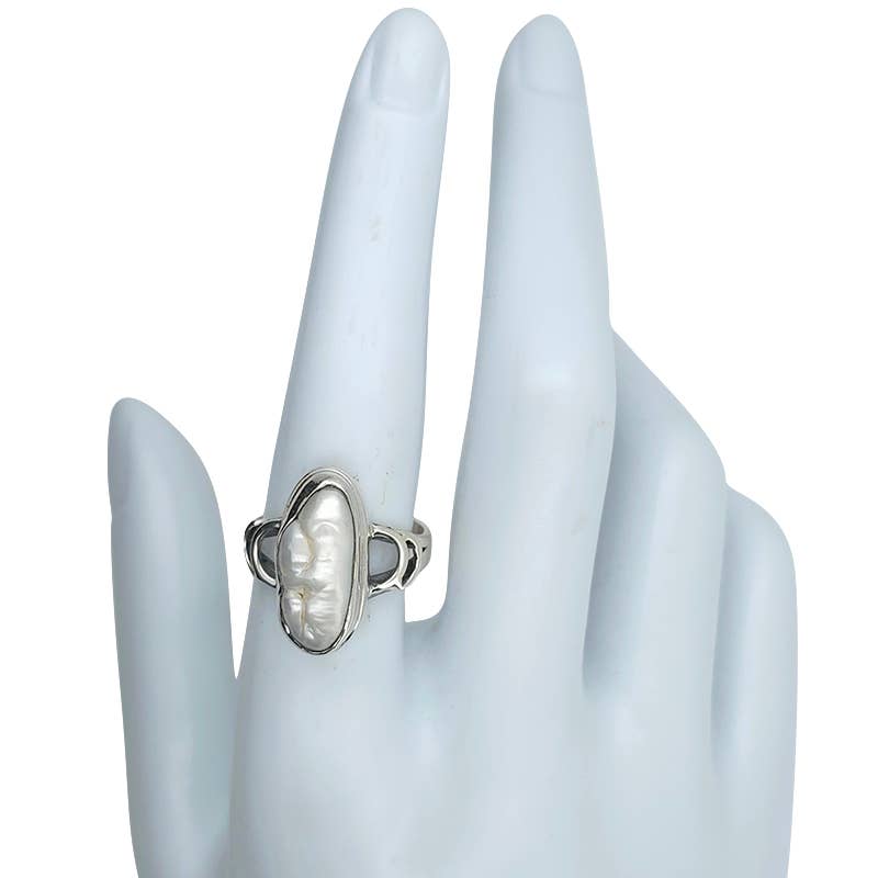 Baroque Pearl Sterling Silver Ring
