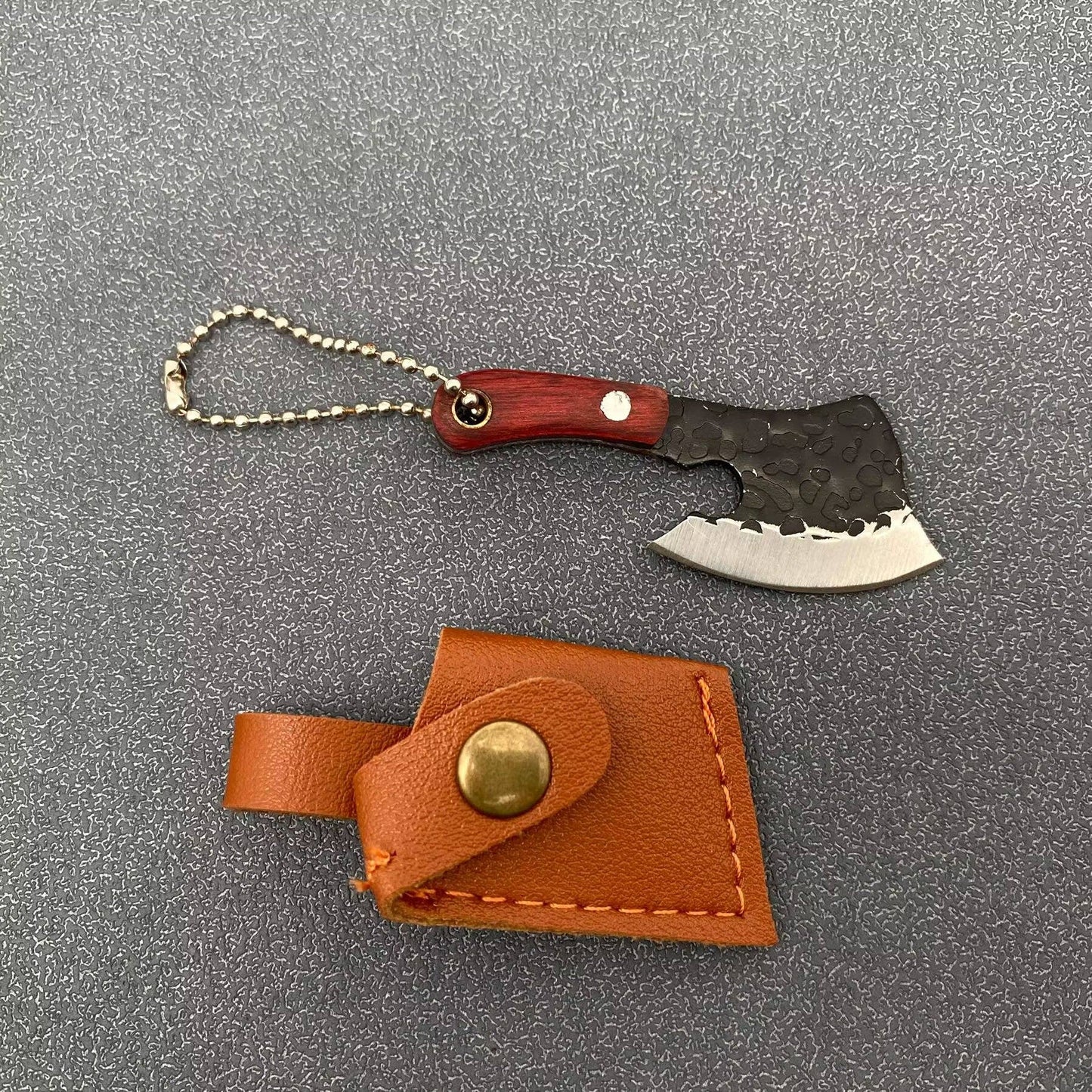 Black Enamel Mini Knife With Protective Sleeve