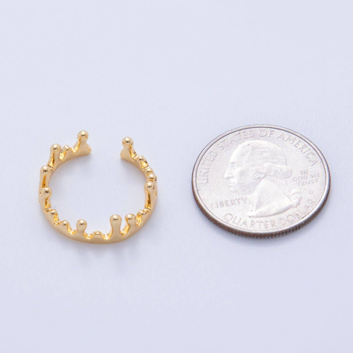 18K Gold Filled Minimalist Molten Drip Ring