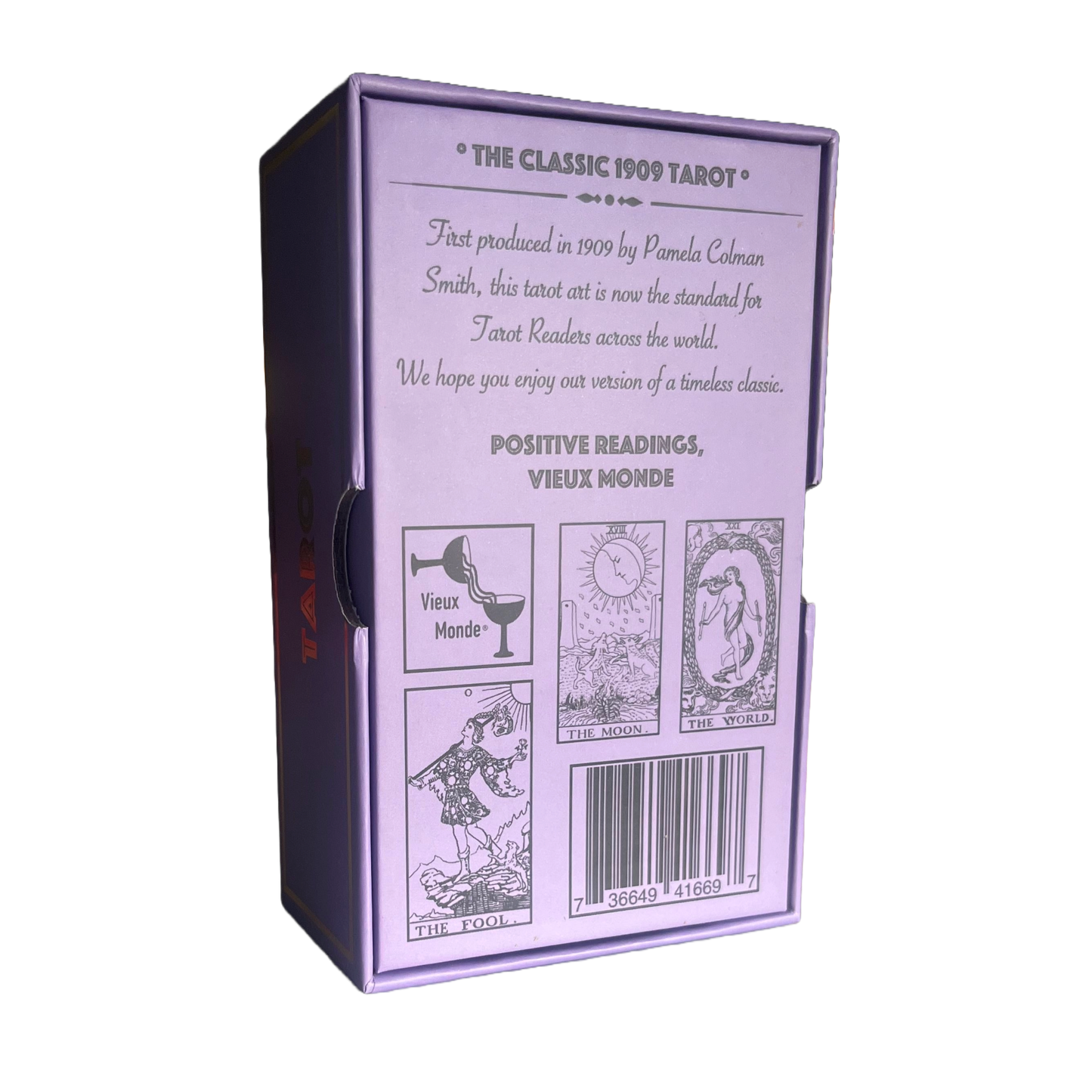 Classic Rider Waite Smith | Lavender Gold Foil Tarot & Guide | Classic Tarot Design