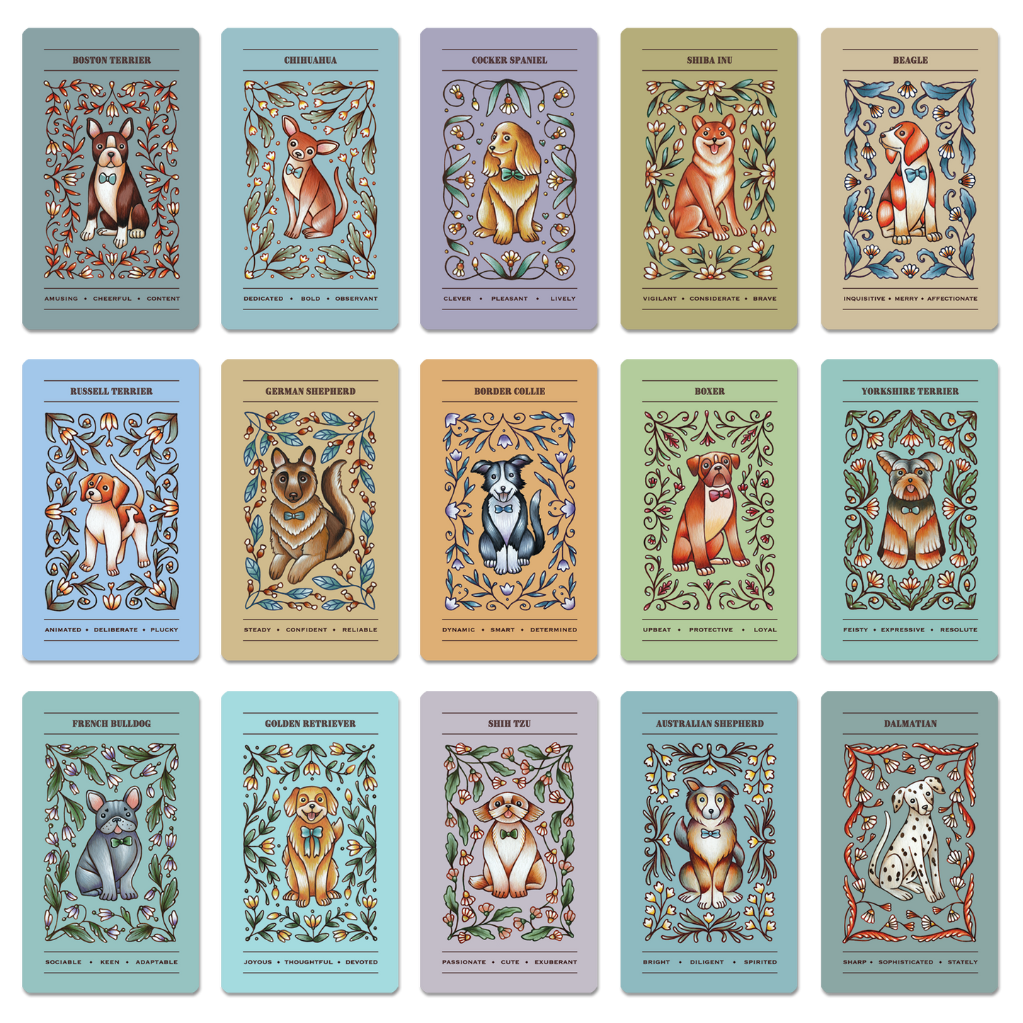 Happy Tails Oracle Dog Deck - Spirit Animal Divination Cards