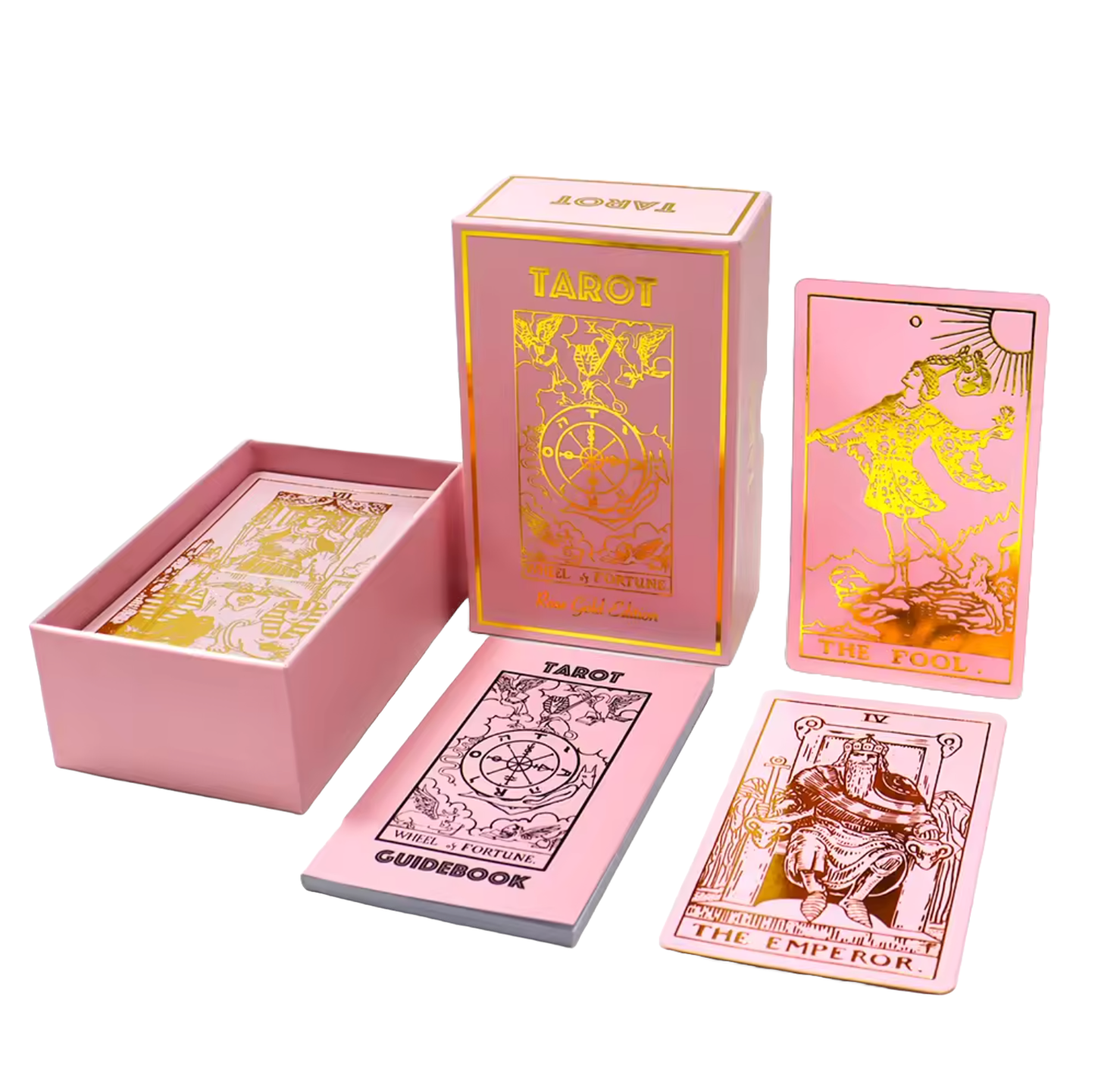Rider Waite Smith | Rose Gold Tarot & Guide | Classic Tarot Design and Gold Foil