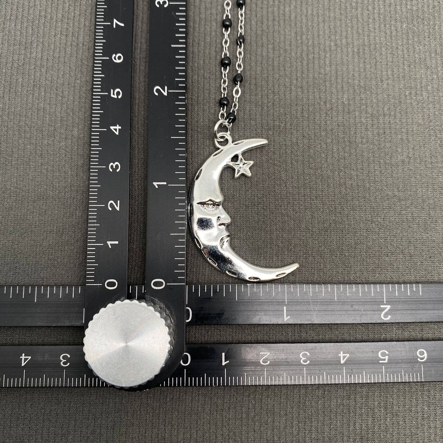 Silver Moon Charm Necklace
