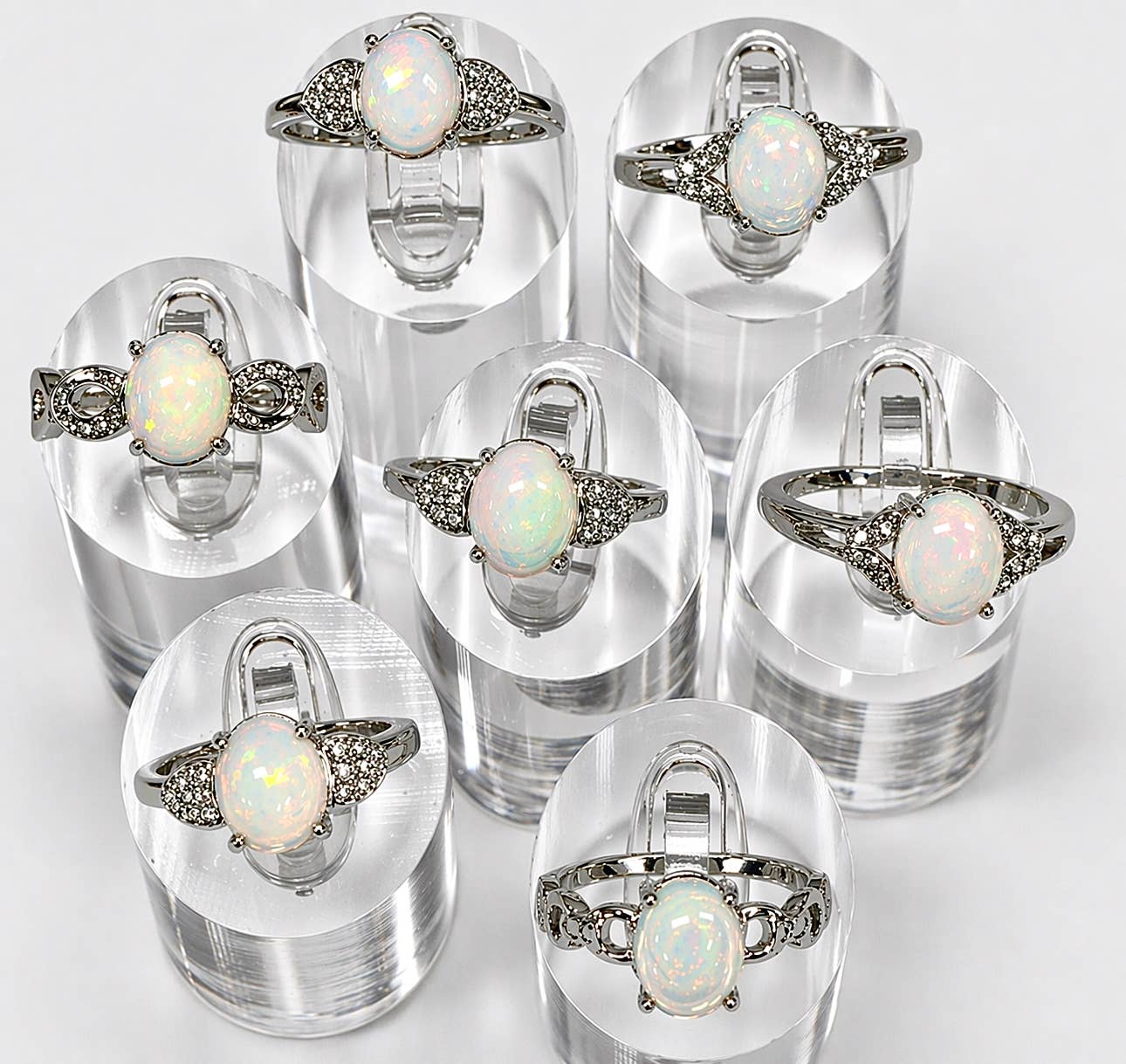 Natural Opal Stainless Steel Ring