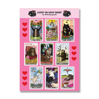 Tarot Cat Sticker Sheets