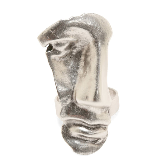 Handmade Pewter Face Profile Ring