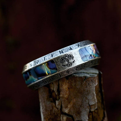 Viking Style Distressed Letter Ring