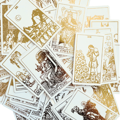 White Gold Tarot & Guide | Classic Tarot Design & Gold Foil