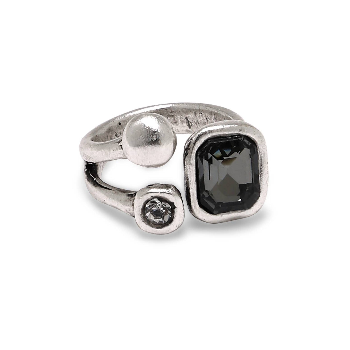 Swarovski Smoky Crystal Handmade Ring