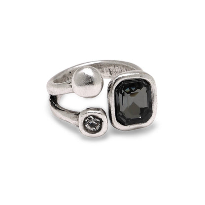 Swarovski Smoky Crystal Handmade Ring