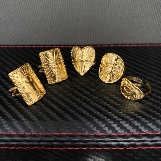 18K Gold Plated Planchette Ring