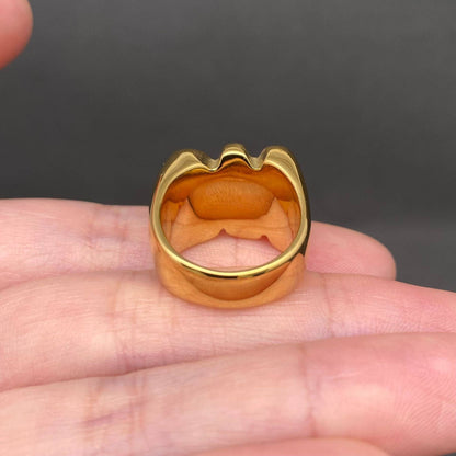 'NO' 18K Gold Plated or Stainless Steel Ring