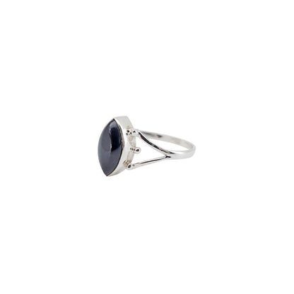 Black Onyx Stone Sterling Silver Ring
