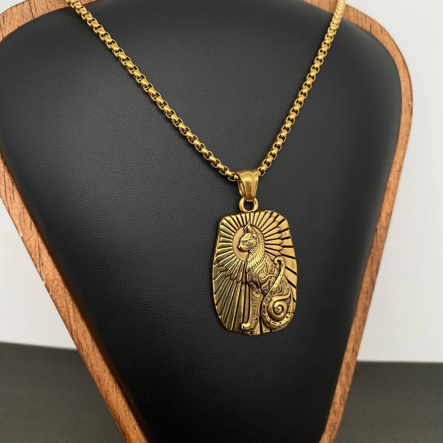 Bastet Goddess Stainless Steel Necklace on Chain