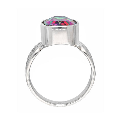 925 Sterling Silver Regular Mystic Quartz Bohemian Ring