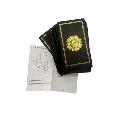 Gold Foil Tarot Deck | Premium Waterproof PVC Cards & Guide