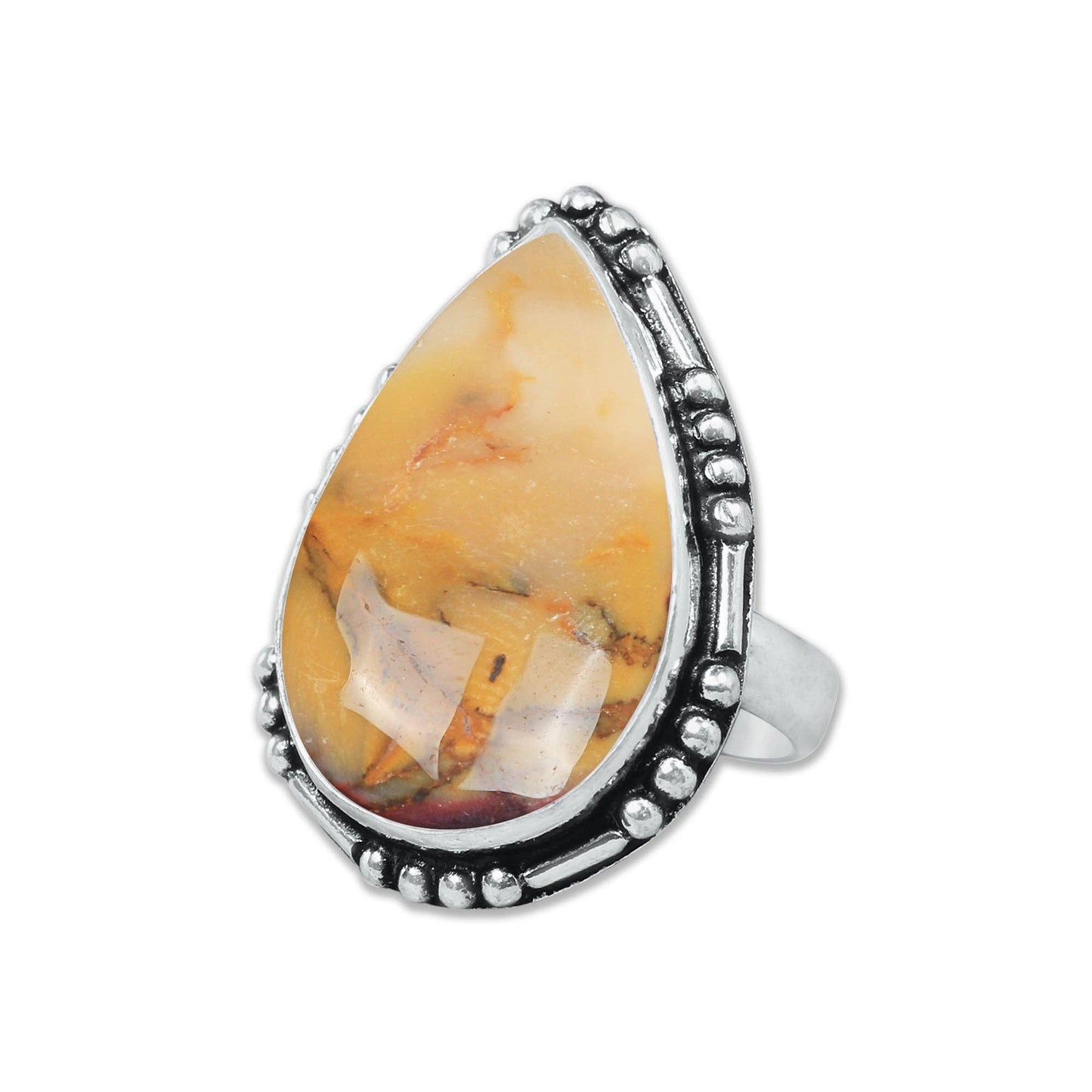 Mookaite Jasper Rings – Handmade, Silver-Plated ☆ Bold Earth Tones