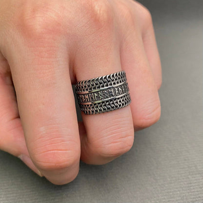 Viking Rune Stainless Steel Ring