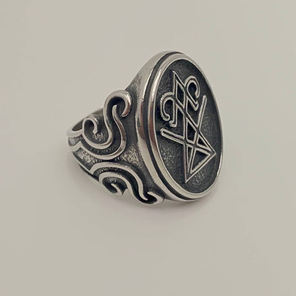 Stainless Steel Lucifer Sigil Ring