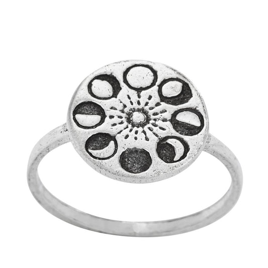 Phases Of The Moon Sterling Silver Ring