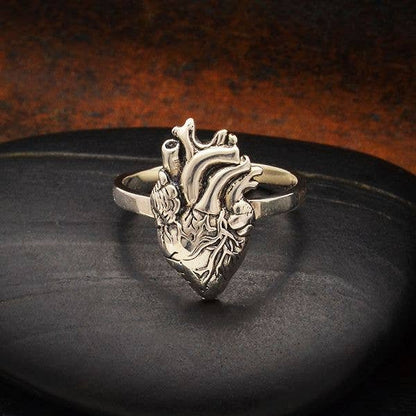 Bronze Anatomical Heart Ring