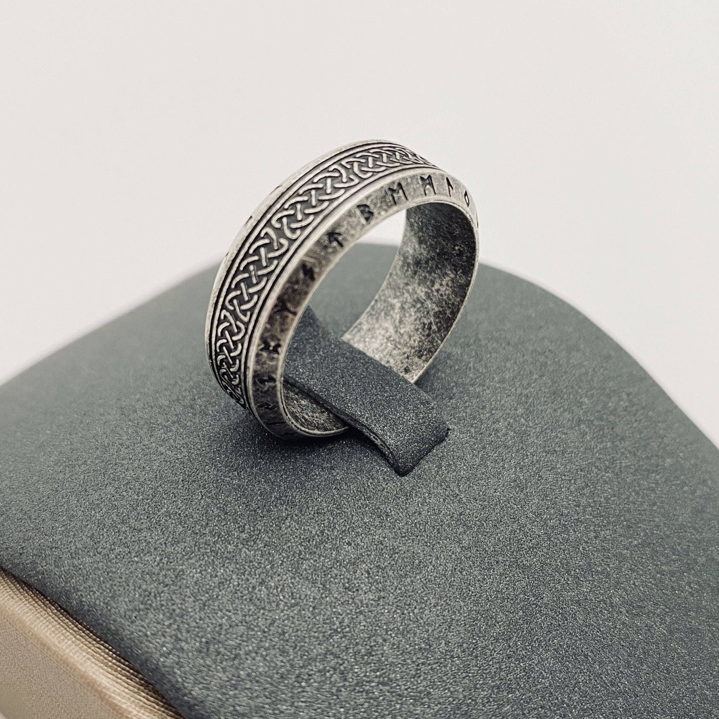 Viking Rune Celtic Knot Titanium Steel Ring