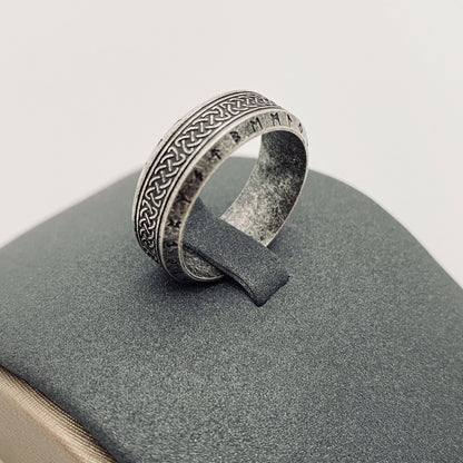 Viking Rune Celtic Knot Titanium Steel Ring