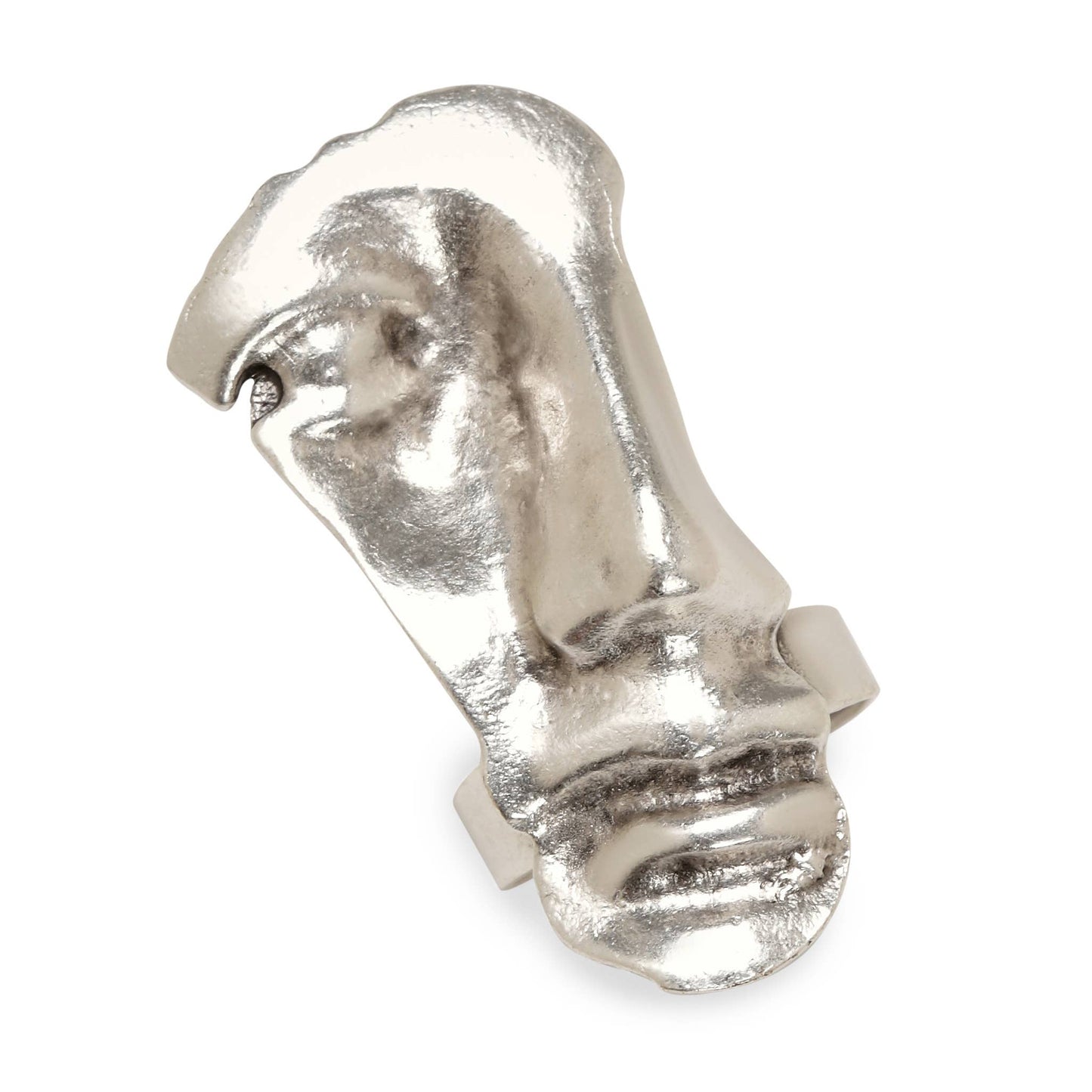 Handmade Pewter Face Profile Ring