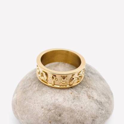Egyptian Symbol Stainless Steel Ring