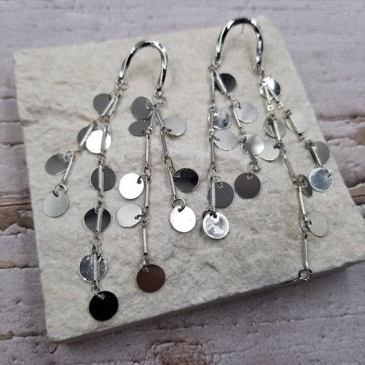 Tassel Disc Boho Earrings